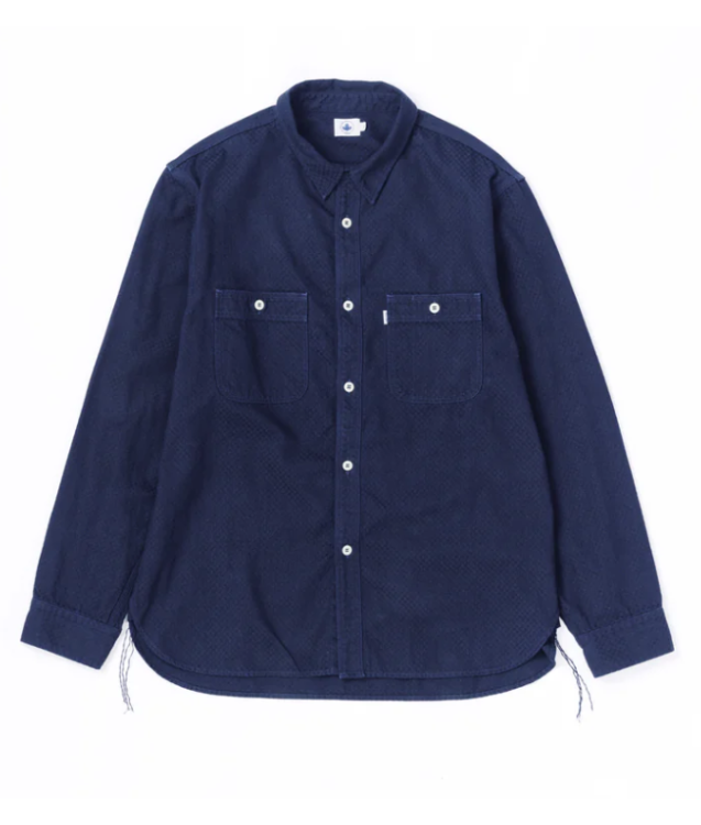 SOLD OUT - OMOTO DENIM - 5019 8oz ICHIMATSU DENIM WORK SHIRTS